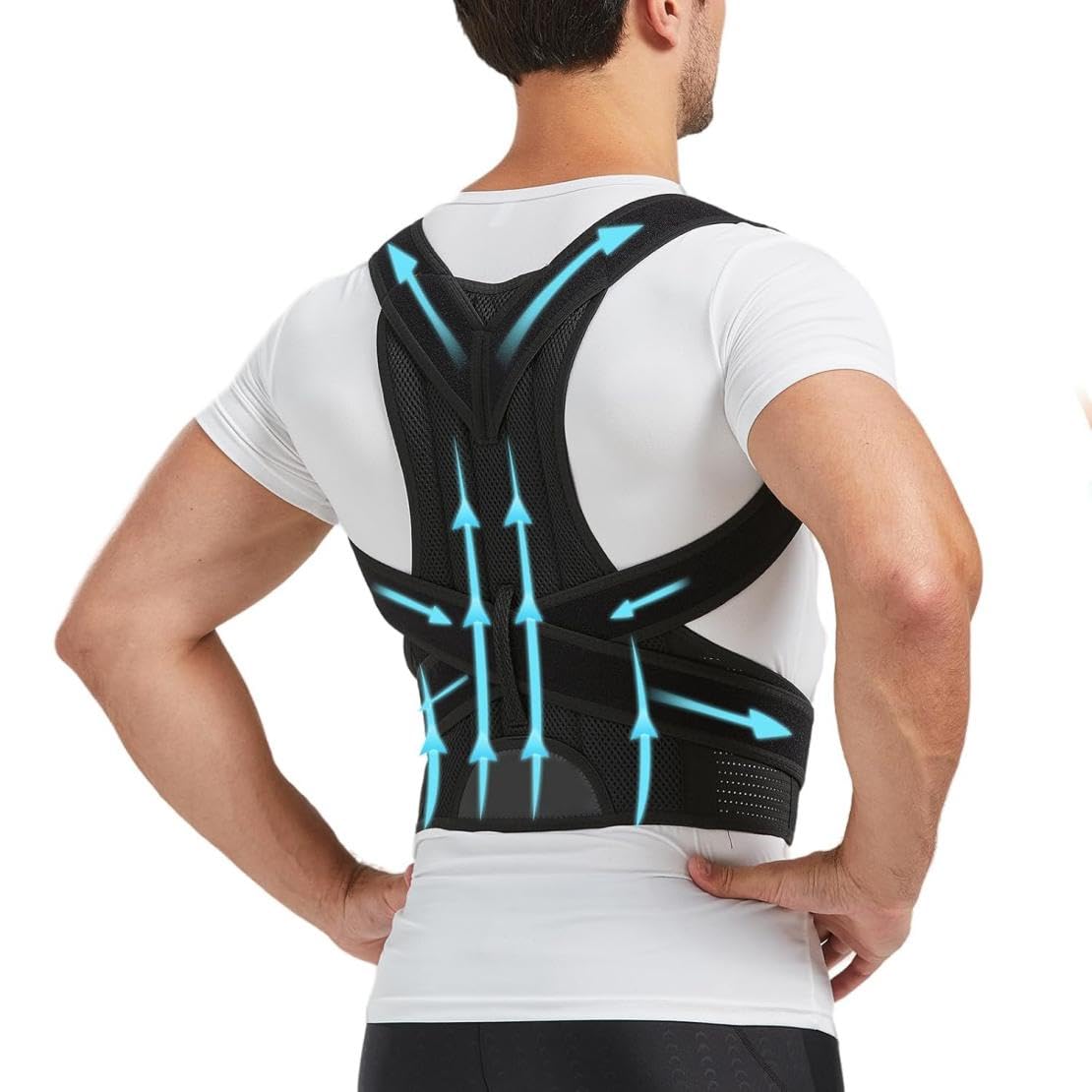 Posture Corrector for Men & Women – Adjustable Back Brace for Hunchback, Scoliosis & Back Alignment