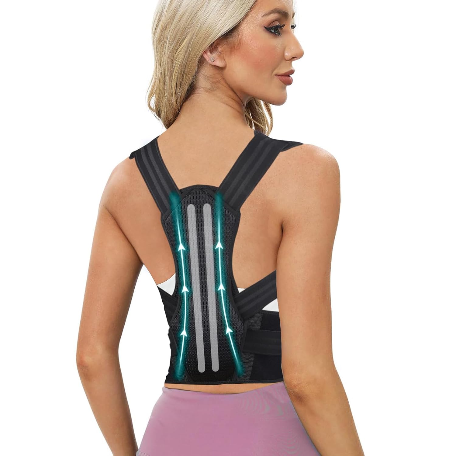 Posture Corrector for Men & Women – Adjustable Back Brace for Hunchback, Scoliosis & Back Alignment