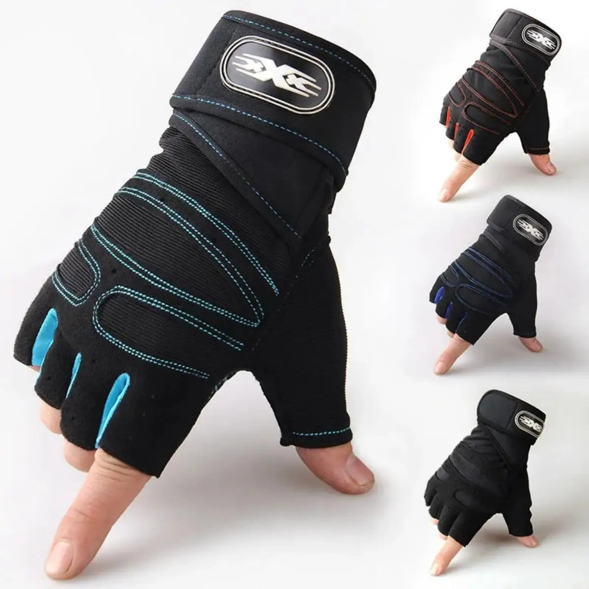 Shockproof Gym Gloves for Men & Women – Fitness & Cycling Workout Gloves with Wrist Support
